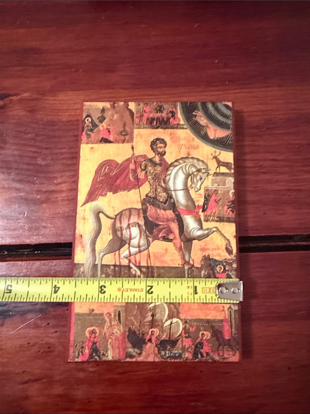 Wooden Saint Eustathius Plaque Icon - Picture 3 of 5